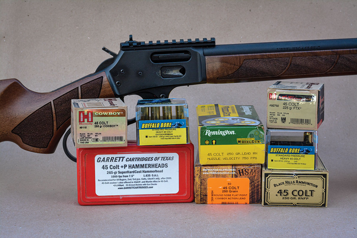A wide variety of factory loads were tested in the Smith & Wesson 1854 chambered in 45 Colt.